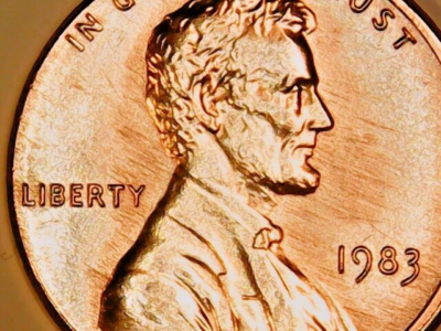1983 American Cent Lincoln Memorial BU Red 2.5 Grams Copper Plated