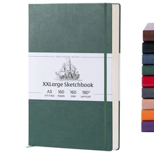 Art Sketch Book Extra Large A3 160 pages 11.7 x 16.5 inch Dartmouth Green