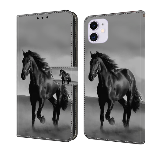 Flip Painted Card Wallet Stand Phone Case For iPhone 11 Pro Max XS XR 6 7 8 SE - Picture 28 of 29