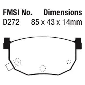 EBC Greenstuff 2000 Series Sport Rear Brake Pads for 99-06 Hyundai Elantra — 第 3/4 张图片