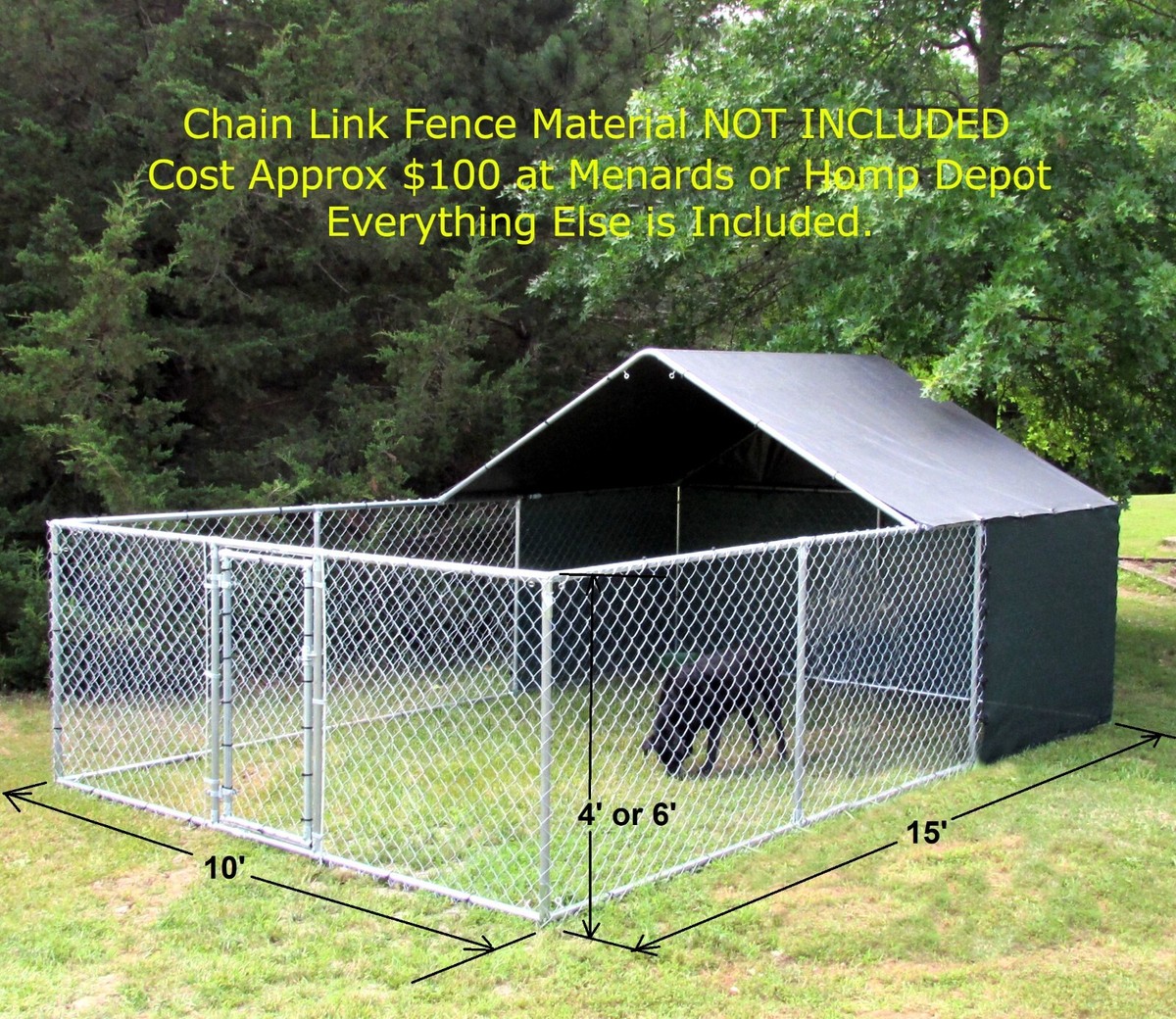 Cage Big Fence For Dogs 10' X 15' X-Large Outdoor Pet Dog Run