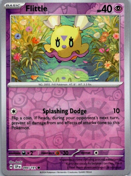 Flittle 094/191 Reverse Holo Pokemon Card TCG Cards Collecting 