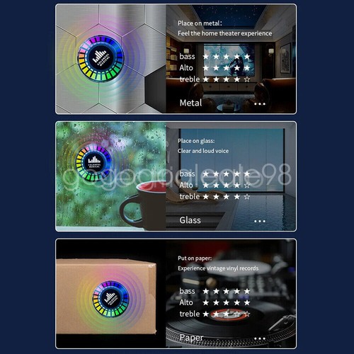 Altoparlante Bluetooth Wireless Conduzione Ossea Luce RGB 3D Subwoofer Suono Stereo - Foto 10 di 23