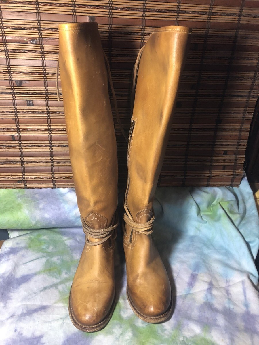 Free Bird By Steve Madden Distressed Brown Leather Boots Sz