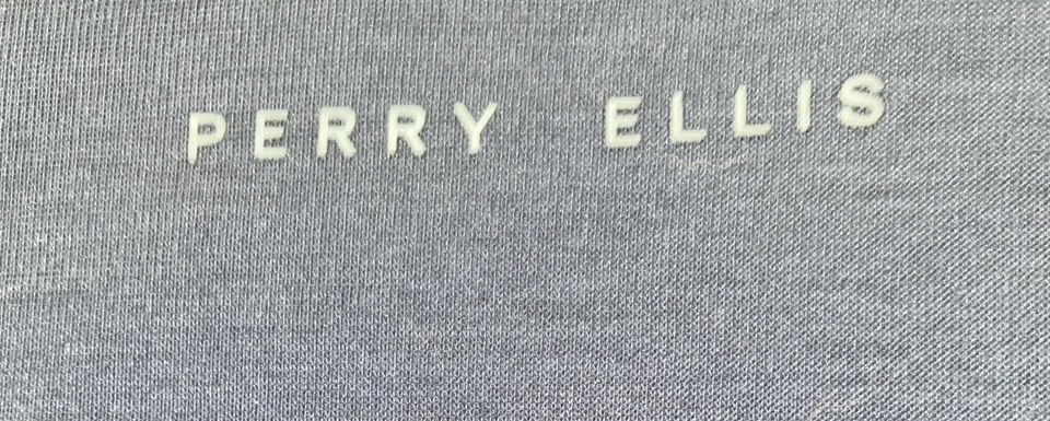 NEW PERRY ELLIS 1/4 ZIP SWEATER TOP  MENS Large NAVY BLUE - Image 3 of 4