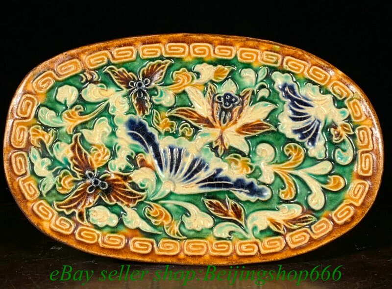 6.8" Old Chinese Tang Sancai Pottery Dynasty Tiger Pillow Statue eBay