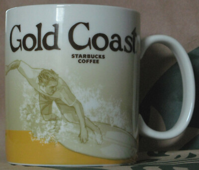 Starbucks Global Icon City Mug Gold Coast Australia, 16 oz neu mit SKU, HTF