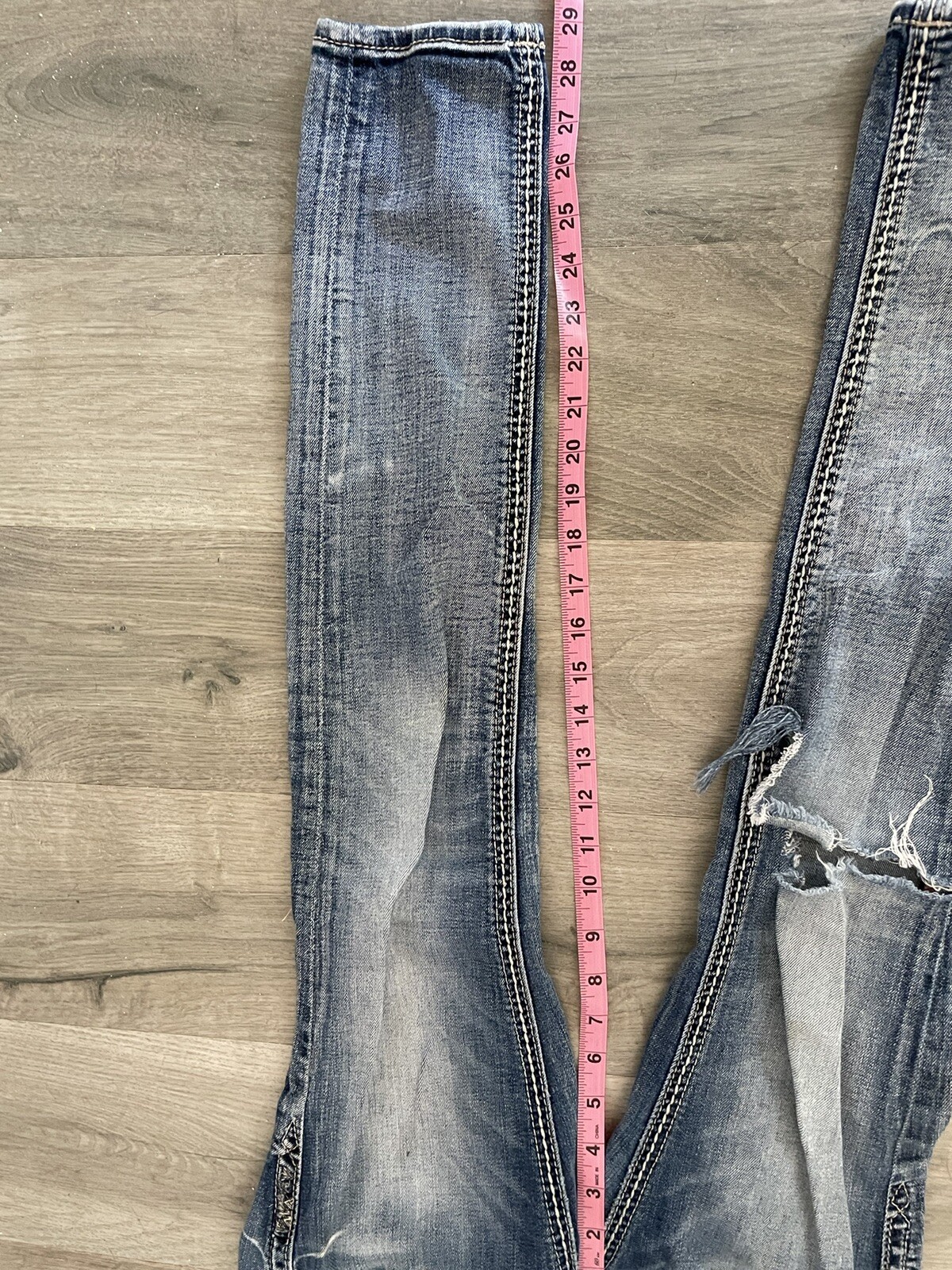 Rock Revival Ripped / Torn July Cuffed Skinny Women&rsquo;s Jeans Size 27