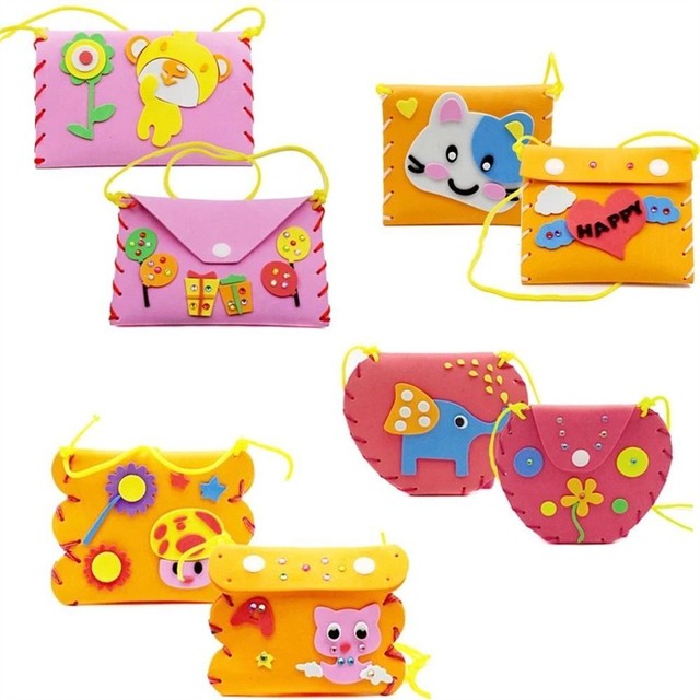 Arts Crafts Cartoon Handicraft Bag DIY Purses Kids Sewing Bags Handmade Craft Arts Crafts Cartoon Handicraft Bag DIY Purses Kids Sewing Bags Handmade Craft