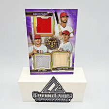 2020 Topps Triple Threads Trout Ohtani Pujols Relic Combo /27 Angels - RCC-PTO