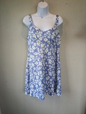 Vtg Esprit Floral Babydoll Dress Mini Y2K Floral Tank Stretch Cottage Festival