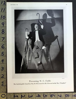 1928 W.C. FIELDS COMEDIAN VANITIES THEATRE MOVIE STAR PHOTO INSERT PRINT FC9645