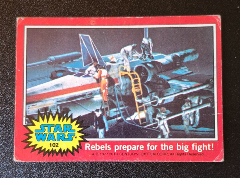 Rebels prepare for the big fight! #102 Star Wars 1977 Topps trading card — raw and PSA graded price guide