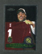 Simeon Rice Arizona Cardinals Rookie 1996 Topps Chrome Football Card #155 RC. rookie card picture