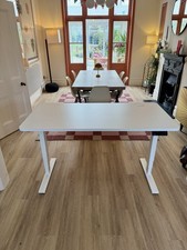 MAIDeSITe Height Adjustable Standing Desk – T2 Pro Plus (White) + 2  X Tabletops