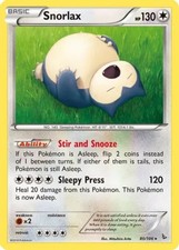 Lightly Played Snorlax - 80/106 - Rare - Reverse Holo Pokemon Flashfire on eBay