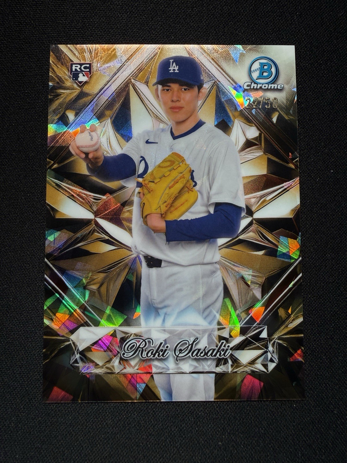 2025 Bowman Chrome Roki Sasaki Sapphire Selections Gold Rookie RC /50 Dodgers