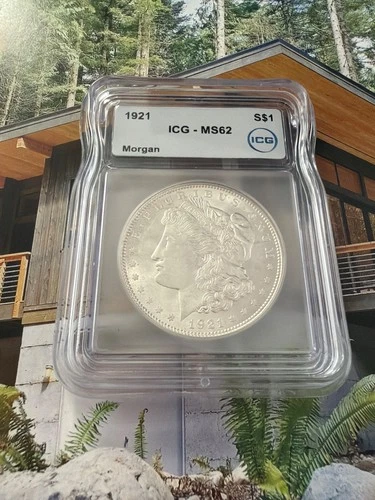 1921 ICG-MS62 Morgan silver $1