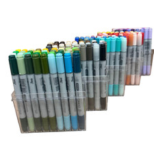 Copic Ciao Marker Lot 180 Colors Plus Bonus Used Ink Flows No Case Lid Japan 002
