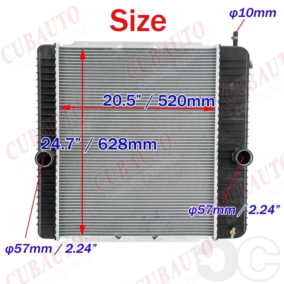 Radiator Fits 04-07 Ford F650 F750/ 97-09 International Harvester 4900 4100 4400 - Image 2 of 4