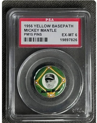Mickey Mantle 1956 Yellow Basepath PM15 Pins card