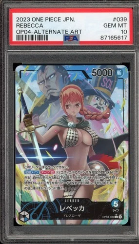 One Piece CCG Rebecca Japanese Alternate Art OP04-039 PSA 10 Gem Mint