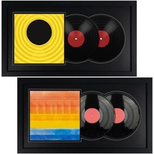 2 Pack Vinyl Double Record Frame 16 x 30 Inches Display Record Album and 12 I...