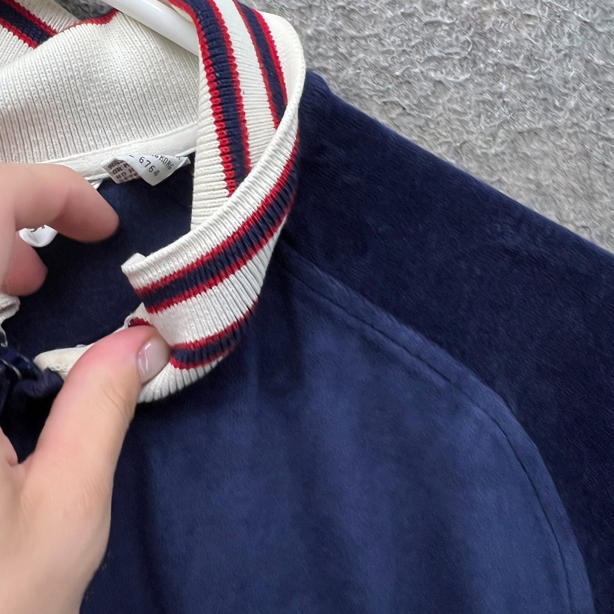 Christian Dior Monsieur Jacket Mens Medium Blue Velour Zip Up