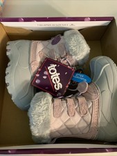 NEW 70 TOTES Girls Jenny Purple Pink Waterproof Insulated Winter Boots, 8M