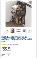 Half moon carousel storage racks from Screwfix