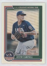 2022 Panini USA Baseball Stars & Stripes Holo Silver 75/80 Justin Campbell tj1