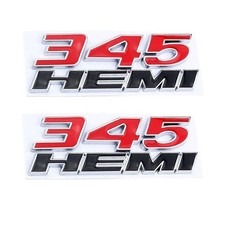 2pcs Fit For Challenger Durango 345hemi Badge Red Black Metal Stickers Auto Part