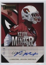 2013 Panini Playbook Signatures Gold /10 Kevin Minter #156 Rookie Auto RC