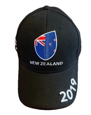 NWT New Zealand 2019 Rugby World Cup All Blacks Hat Cap Adjustable Logo Black