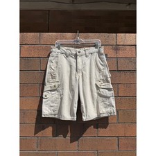 Size 33 - 2012 Carhartt Y2K Vintage Beige Cream Ripstop Carpenter Cargo Shorts