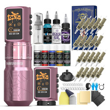 Wormhole 2 PCS 2300Mah Batteries Wireless Tattoo Gun Kit WTK0255 7 Adjustable