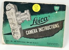 Original Camera Instructions/Manual: Leica Camera Instructions