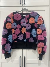 Blue buttercup Floral Patterned Women's Cardigan size large