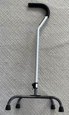 Invacare Quad Cane Large Base 10 Adjustable Heights.gray.euc