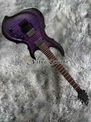Black-ringed purple tiger grain Electric Guitar FRX E-II EMG pickups, FR double