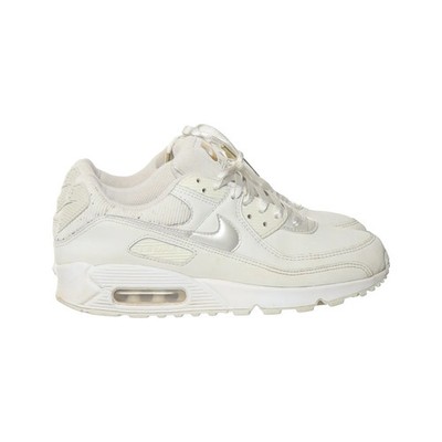 Nike Air Max, Turnschuhe, Größe: 40 1/2, Air Max 90, Leder, Weiß/Gold #KCH
