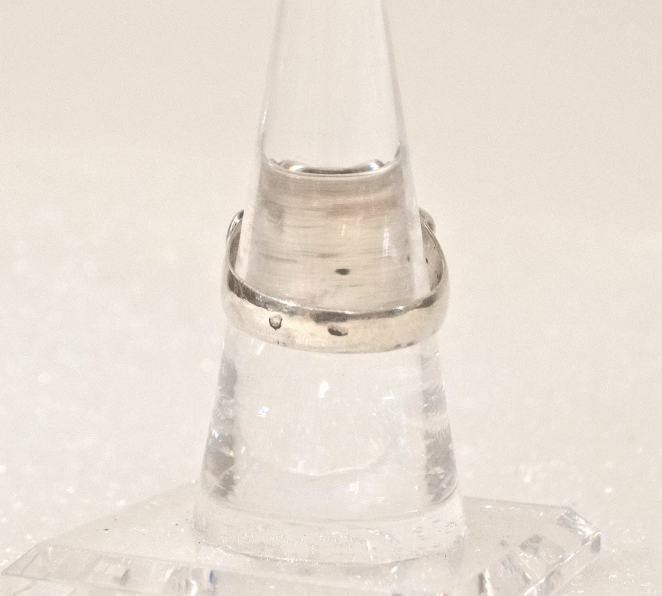 Bague bombée en argent 925 sertie d'un cabochon en citrine rond 5mm - Photo 3/4