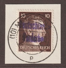Lokalausgabe MEISSEN 25, Hitler Stahldruck LUXUS-Briefst. gepr&uuml;ft Busch, 450,-&euro;