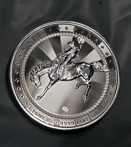 Scottsdale Mint 1 Troy Oz Cowboy Round! .9999 Fine Silver/ YEEHAWW!!!! 🐴🧲