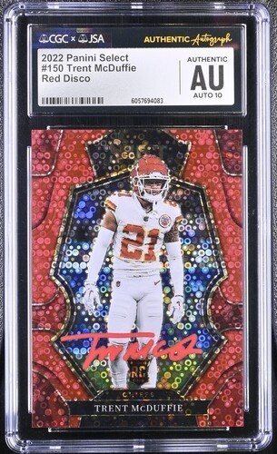 2022 Panini Trent McDuffie Select Red Disco CGC - Foto 1 di 2