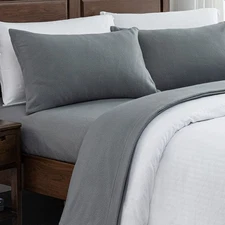 Fleece Queen Sheets Set 4-Piece Fuzzy Bed Sets with 15" Deep Pocket Fitted Sh...