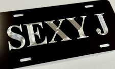 Custom Personalized Your Name Text Car Tag Diamond Etched Front License Plate