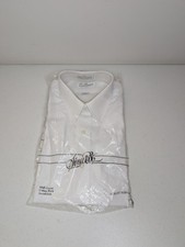 NWT Sears Roebuck  Co. Men's White Dress Shirt Size 16 Half Sleeve Wrinkle-Free