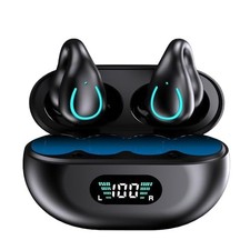 Open-Ear Wireless Headphones Bluetooth Clip On Mini Earbuds Charging Case Ear...