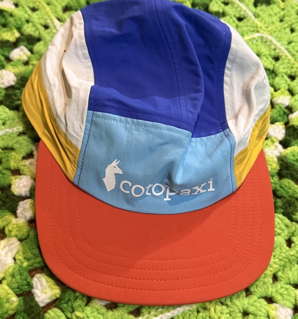 Cotopaxi Hat Cap Strap Back Color block 5 Panel Unisex Outdoor Hikes Is